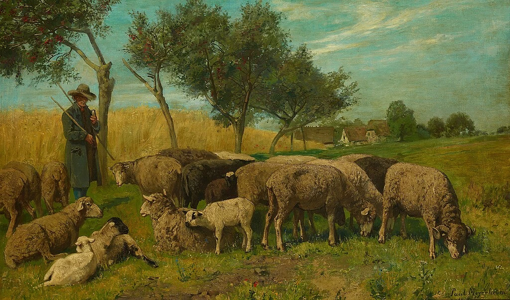 Pecore e pastore (1864) - Alte Nationalgalerie, Berlino